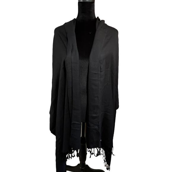 Susan G Komen Breast Cancer Black Scarf Pink Rhinestone Ribbon L 70" X W 28.5" - Picture 6 of 15